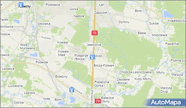 mapa Bilcza gmina Morawica, Bilcza gmina Morawica na mapie Targeo
