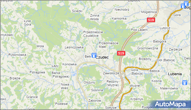 mapa Czudec, Czudec na mapie Targeo
