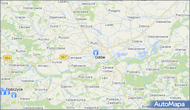 mapa Gdów, Gdów na mapie Targeo