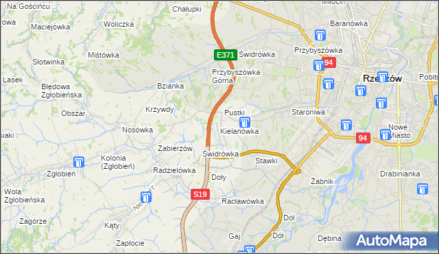 mapa Kielanówka, Kielanówka na mapie Targeo