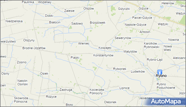 mapa Konstantynów gmina Kocierzew Południowy, Konstantynów gmina Kocierzew Południowy na mapie Targeo