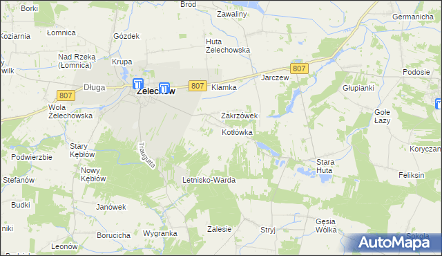 mapa Kotłówka gmina Żelechów, Kotłówka gmina Żelechów na mapie Targeo