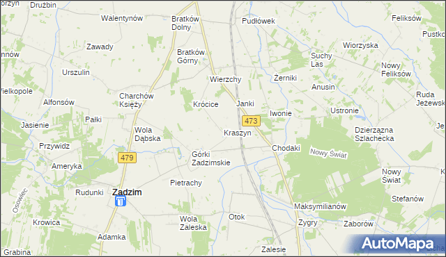 mapa Kraszyn, Kraszyn na mapie Targeo