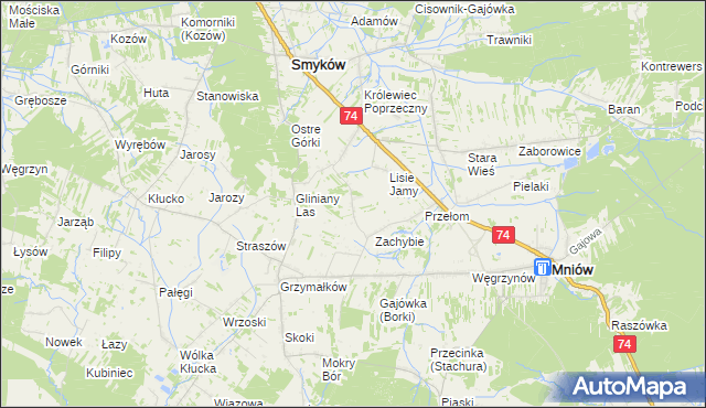 mapa Muszczarz, Muszczarz na mapie Targeo