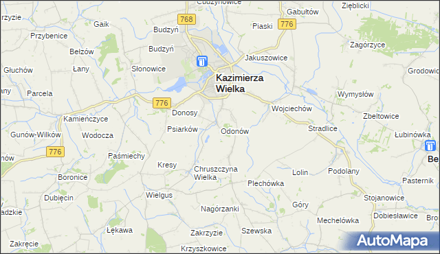 mapa Odonów, Odonów na mapie Targeo