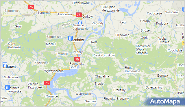 mapa Piaski-Drużków, Piaski-Drużków na mapie Targeo