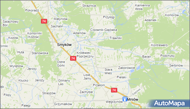 mapa Pieradła, Pieradła na mapie Targeo