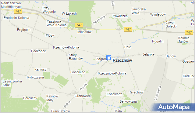mapa Rzeczniówek, Rzeczniówek na mapie Targeo