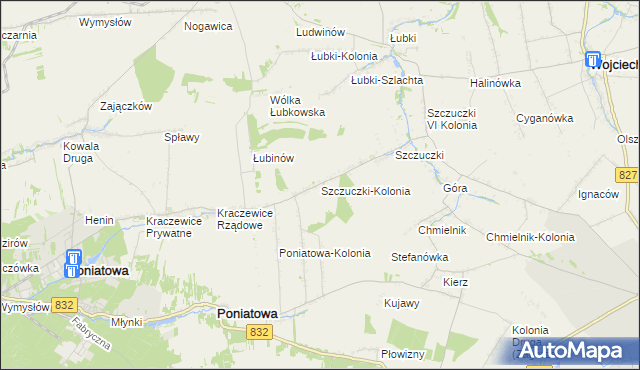mapa Szczuczki-Kolonia, Szczuczki-Kolonia na mapie Targeo