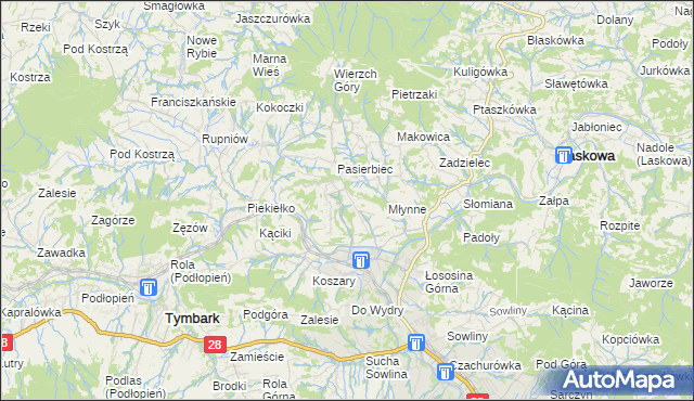 mapa Walowa Góra, Walowa Góra na mapie Targeo
