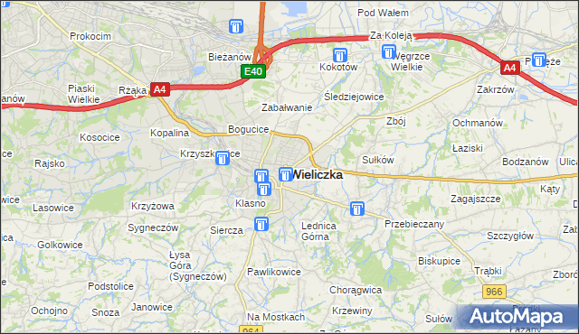 mapa Wieliczka, Wieliczka na mapie Targeo