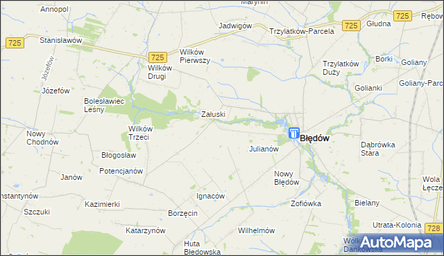 mapa Wólka Kurdybanowska, Wólka Kurdybanowska na mapie Targeo