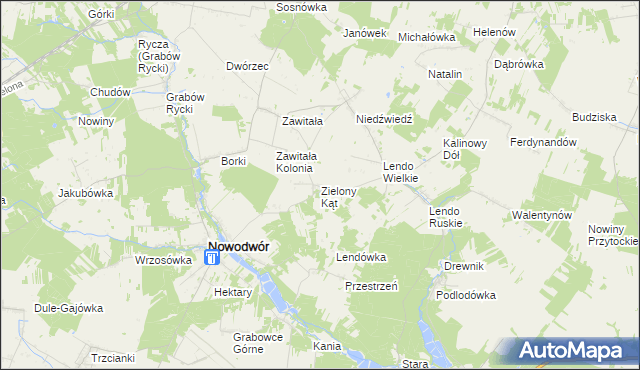 mapa Zielony Kąt, Zielony Kąt na mapie Targeo