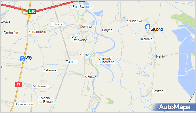 mapa Chałupki Dusowskie, Chałupki Dusowskie na mapie Targeo