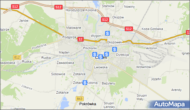 mapa Chełma, Chełm na mapie Targeo