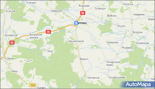 mapa Chwałkowice gmina Wińsko, Chwałkowice gmina Wińsko na mapie Targeo