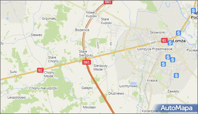 mapa Janowo gmina Łomża, Janowo gmina Łomża na mapie Targeo