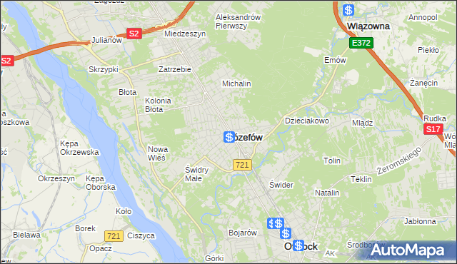 mapa Józefów powiat otwocki, Józefów powiat otwocki na mapie Targeo