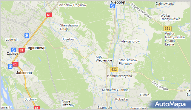 mapa Kąty Węgierskie, Kąty Węgierskie na mapie Targeo