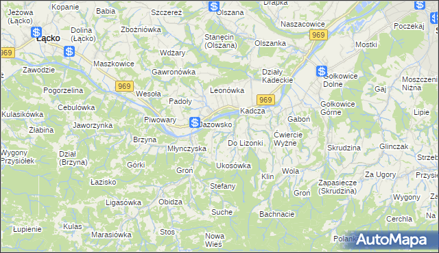 mapa Łazy Brzyńskie, Łazy Brzyńskie na mapie Targeo