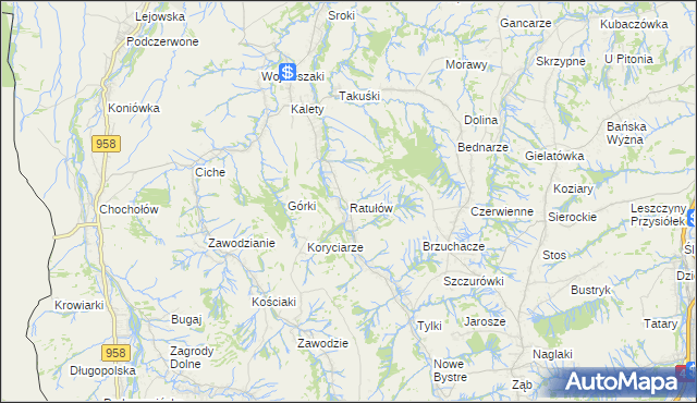 mapa Ratułów, Ratułów na mapie Targeo