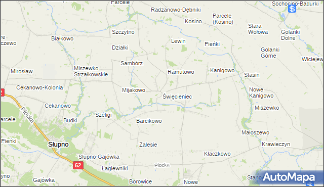 mapa Święcieniec, Święcieniec na mapie Targeo