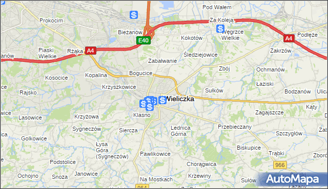 mapa Wieliczka, Wieliczka na mapie Targeo