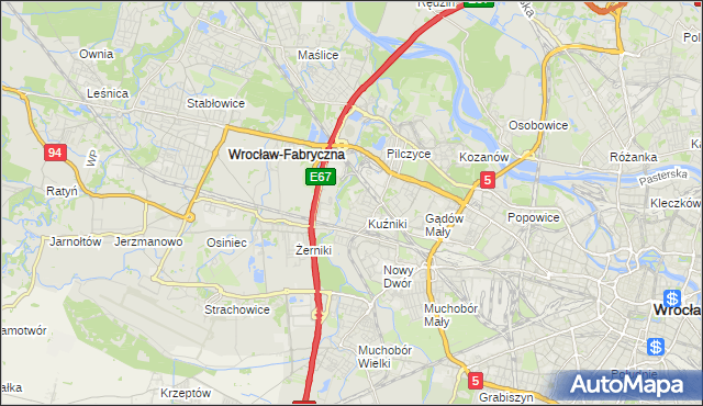 mapa Fabryczna, Fabryczna na mapie Targeo