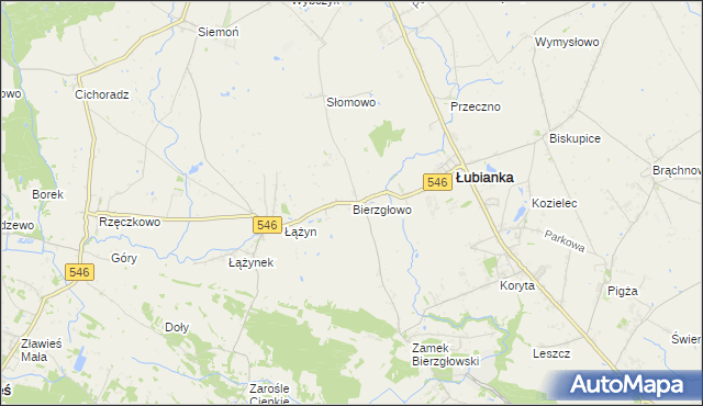 mapa Bierzgłowo, Bierzgłowo na mapie Targeo
