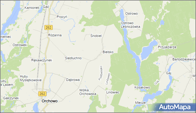 mapa Podbielsko, Podbielsko na mapie Targeo