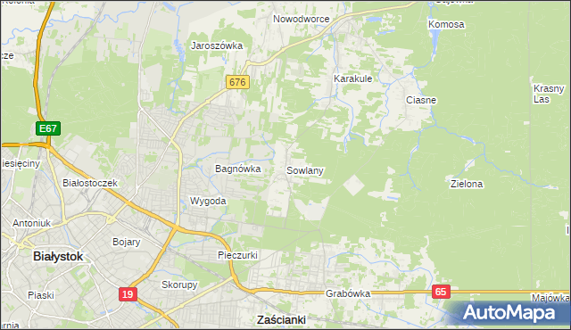 mapa Sowlany, Sowlany na mapie Targeo