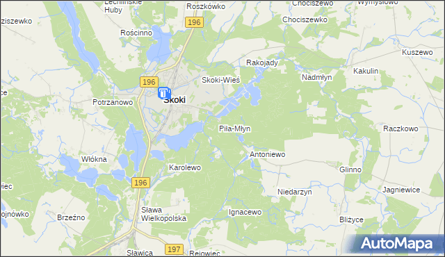 mapa Antoniewo Leśniczówka, Antoniewo Leśniczówka na mapie Targeo