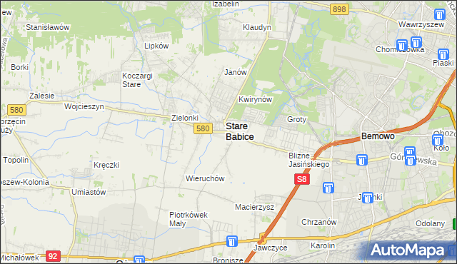 mapa Babice Nowe, Babice Nowe na mapie Targeo