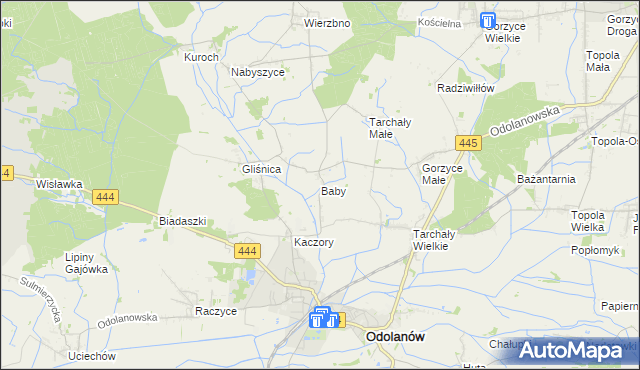 mapa Baby gmina Odolanów, Baby gmina Odolanów na mapie Targeo