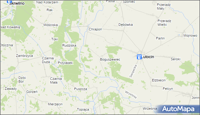 mapa Boguszewiec, Boguszewiec na mapie Targeo