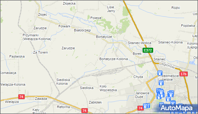 mapa Bortatycze-Kolonia, Bortatycze-Kolonia na mapie Targeo