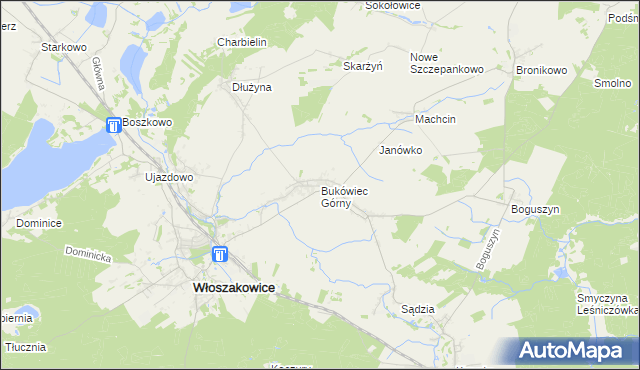 mapa Bukówiec Górny, Bukówiec Górny na mapie Targeo