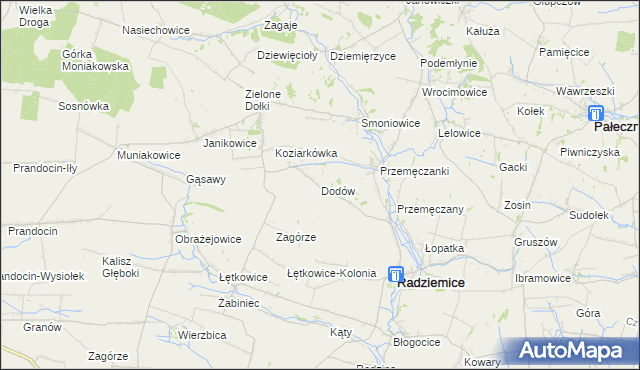 mapa Dodów, Dodów na mapie Targeo