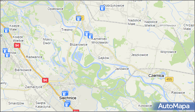 mapa Gajków, Gajków na mapie Targeo