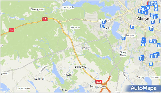 mapa Gronity, Gronity na mapie Targeo