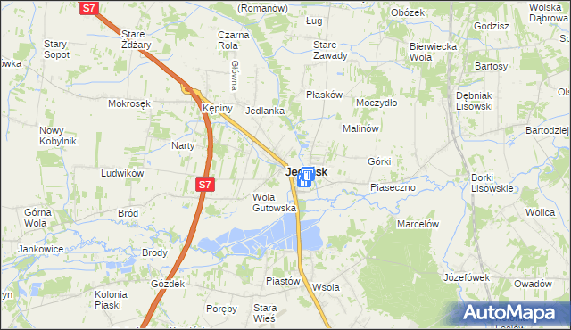 mapa Jedlińsk, Jedlińsk na mapie Targeo