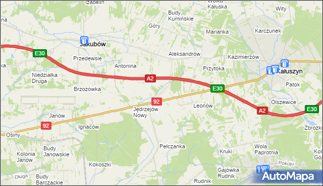 mapa Jędrzejów Stary, Jędrzejów Stary na mapie Targeo