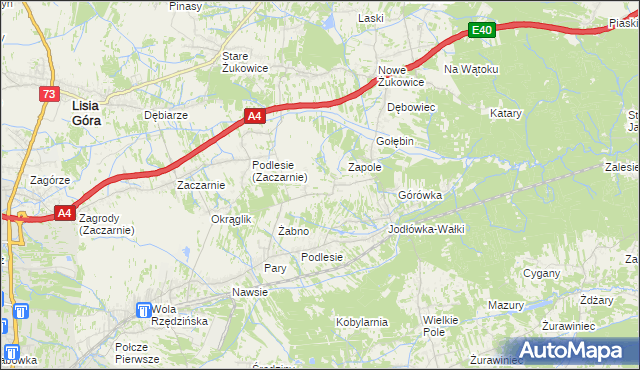mapa Jodłówka gmina Tarnów, Jodłówka gmina Tarnów na mapie Targeo