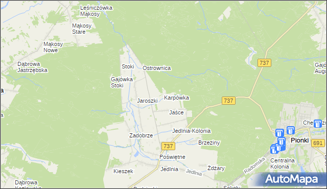 mapa Karpówka, Karpówka na mapie Targeo
