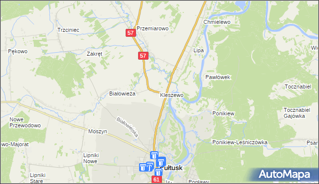 mapa Kleszewo, Kleszewo na mapie Targeo