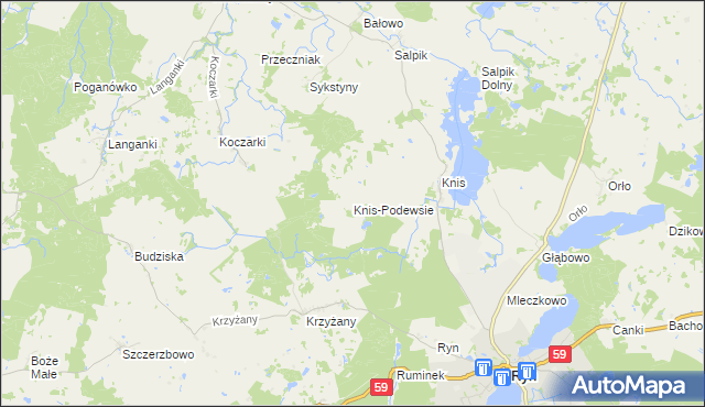 mapa Knis-Podewsie, Knis-Podewsie na mapie Targeo