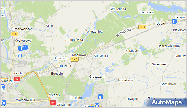 mapa Kobylnica gmina Swarzędz, Kobylnica gmina Swarzędz na mapie Targeo