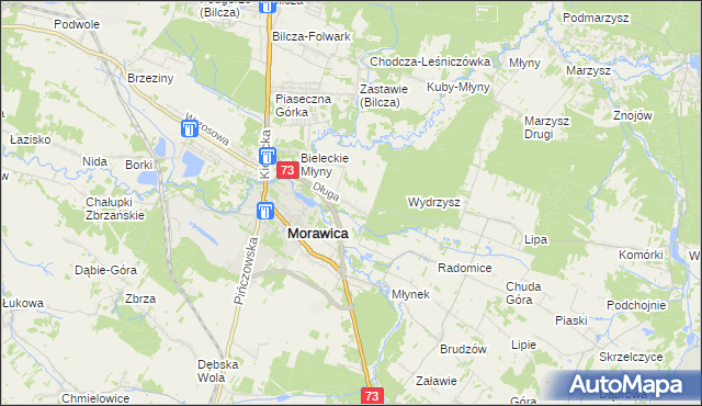 mapa Łabędziów, Łabędziów na mapie Targeo