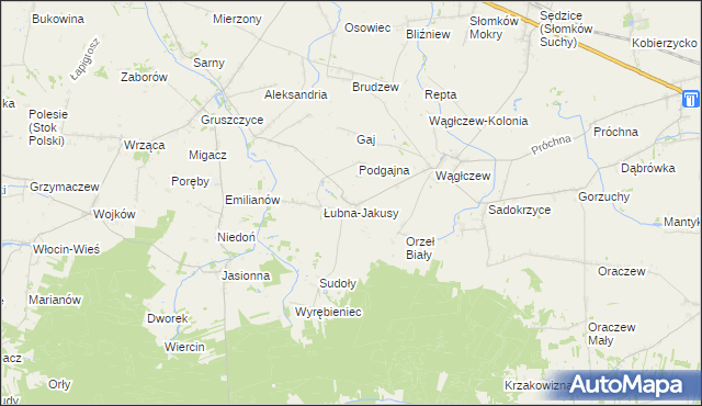 mapa Łubna-Jarosłaj, Łubna-Jarosłaj na mapie Targeo