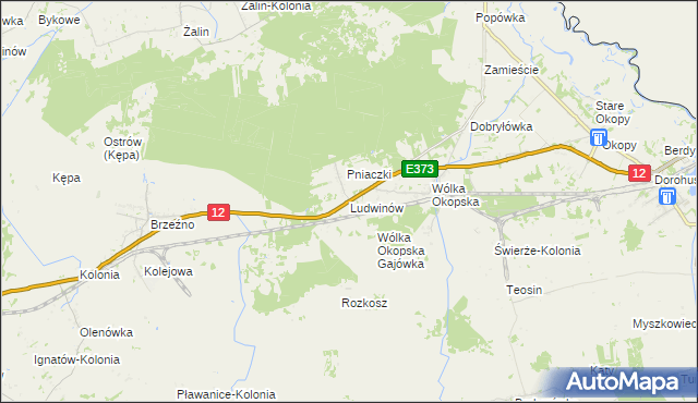 mapa Ludwinów gmina Dorohusk, Ludwinów gmina Dorohusk na mapie Targeo
